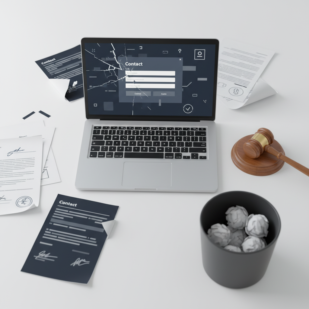Les 7 erreurs qui ruinent votre formulaire contact site avocat (et comment les corriger)