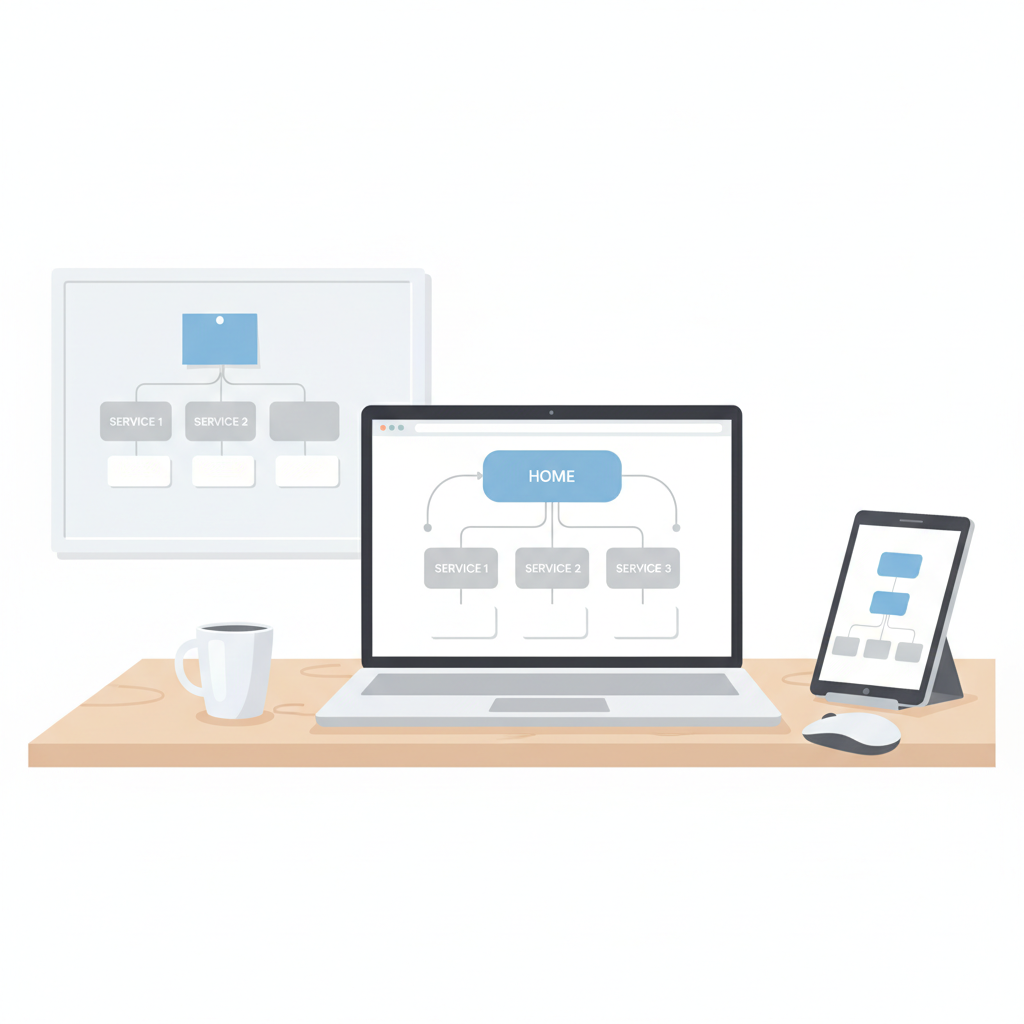 Illustration: Étape 3 : Structurer votre site pour le SEO (avant même d'ajouter du contenu)