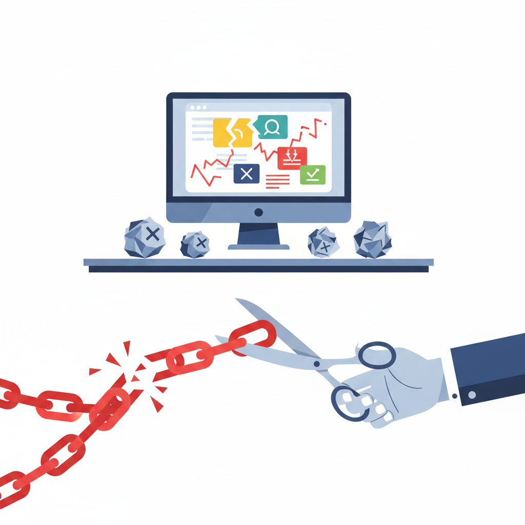 Illustration: Les 5 erreurs les plus courantes en netlinking