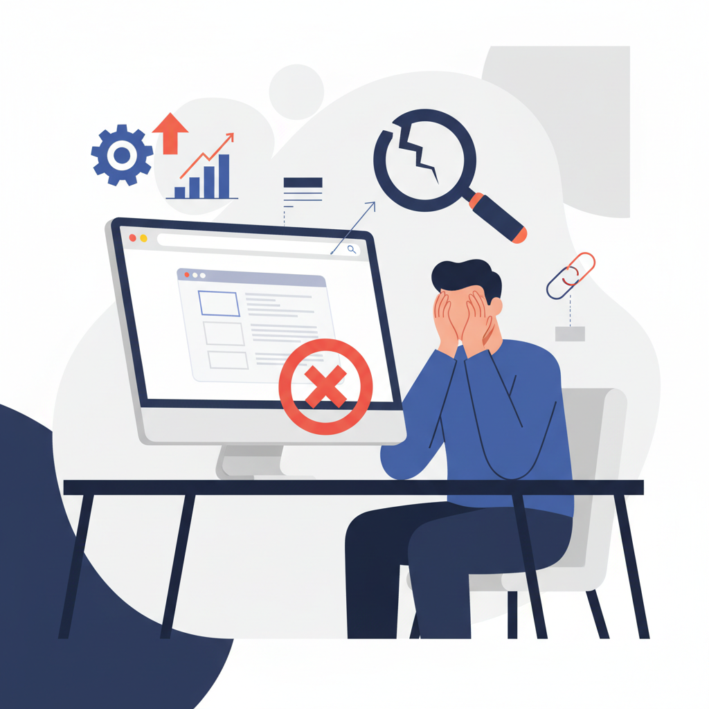 Illustration: Erreur n°1 : Un site sans optimisation SEO (ou avec une optimisation catastrophique)