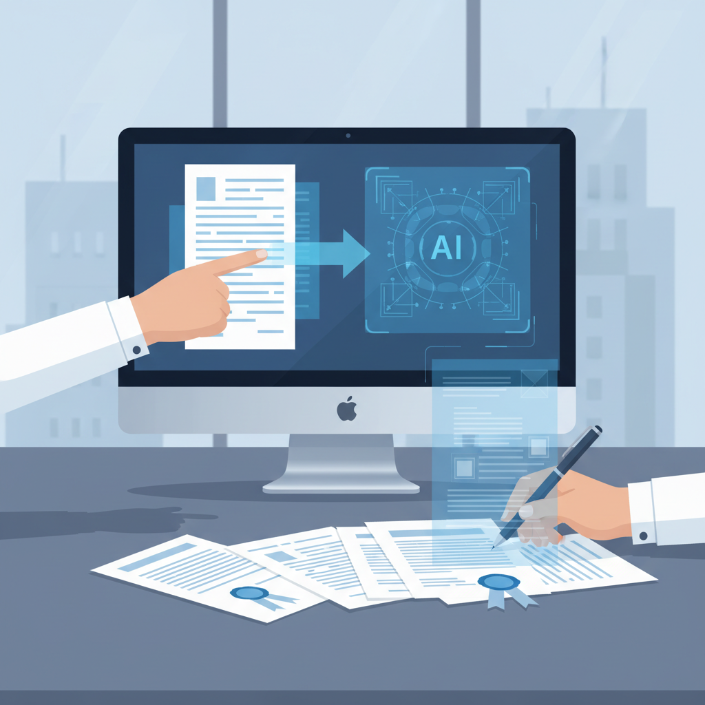 Illustration: Comment l'IA transforme la production d'actes juridiques en 2026